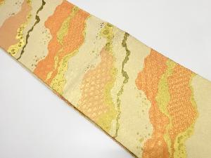 佐賀錦　道長取りに古典柄織り出し　袋帯